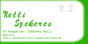nelli szekeres business card